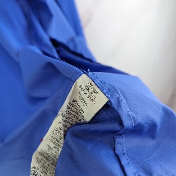 LL Bean Rain Jacket Womens Large Blue Full Zip Hooded Waterproof Windbreaker - Picture 8 of 13